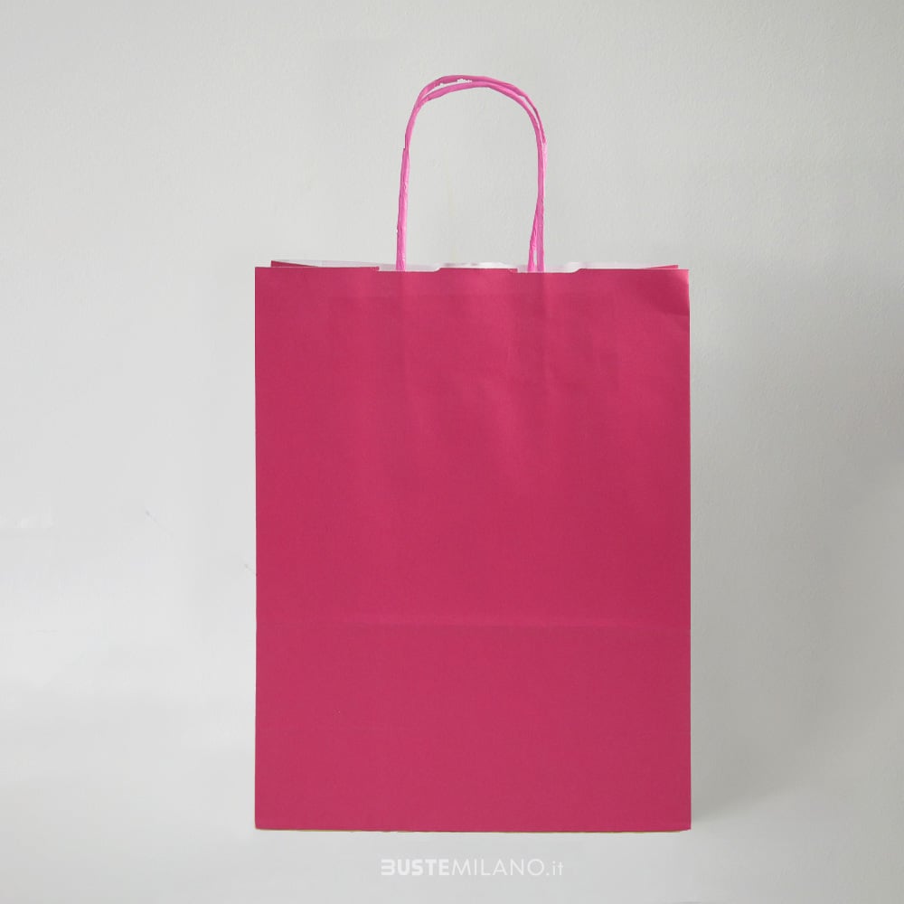 shopper carta colore fucsia bustemilano