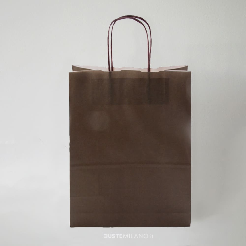 busta borsa carta colore marrone bustemilano
