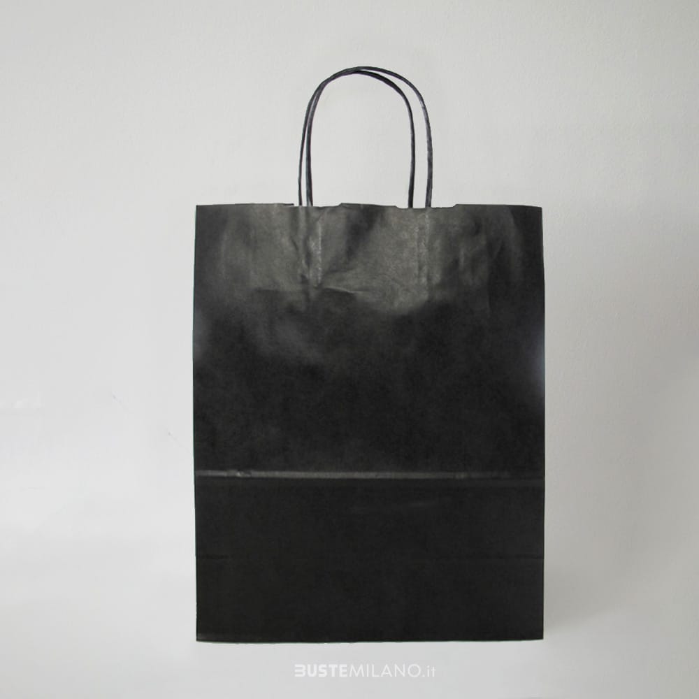 sacchetto carta colore nero bustemilano