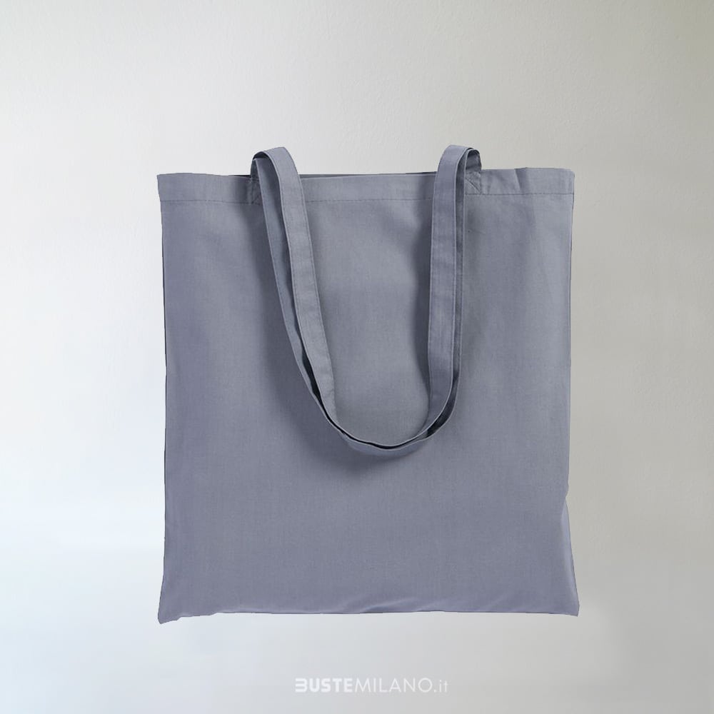 sacca busta tessuto cotone grigio bustemilano