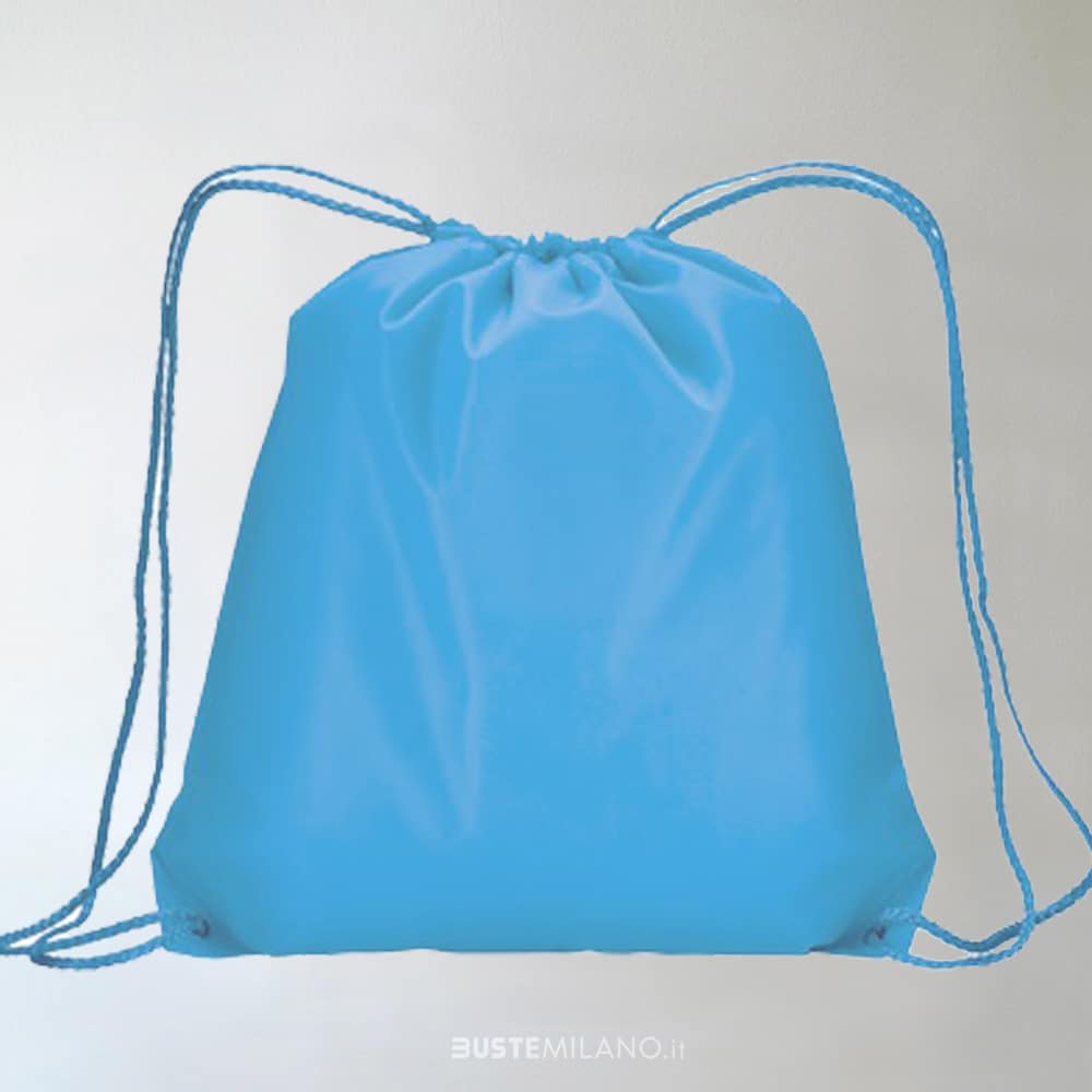 sacca poliestere azzurro bustemilano