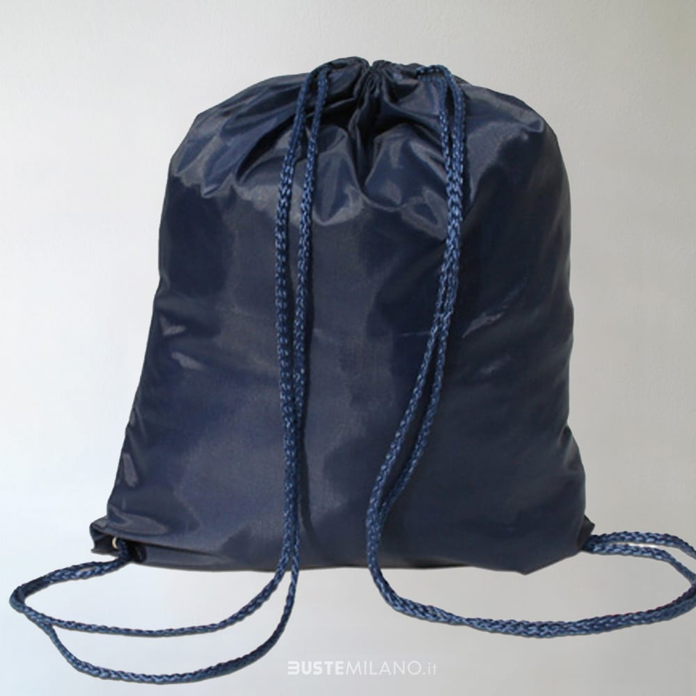 sacca poliestere blu scuro bustemilano