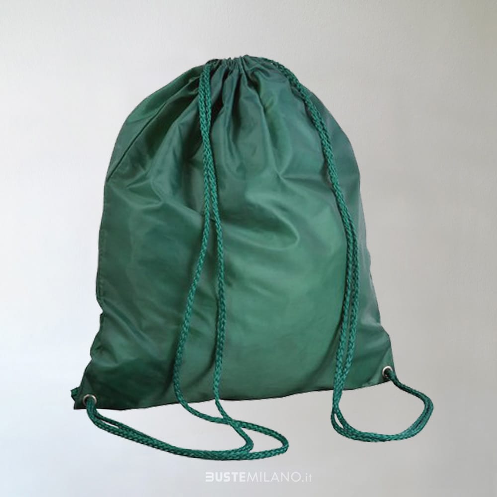 sacca poliestere verde scuro bustemilano