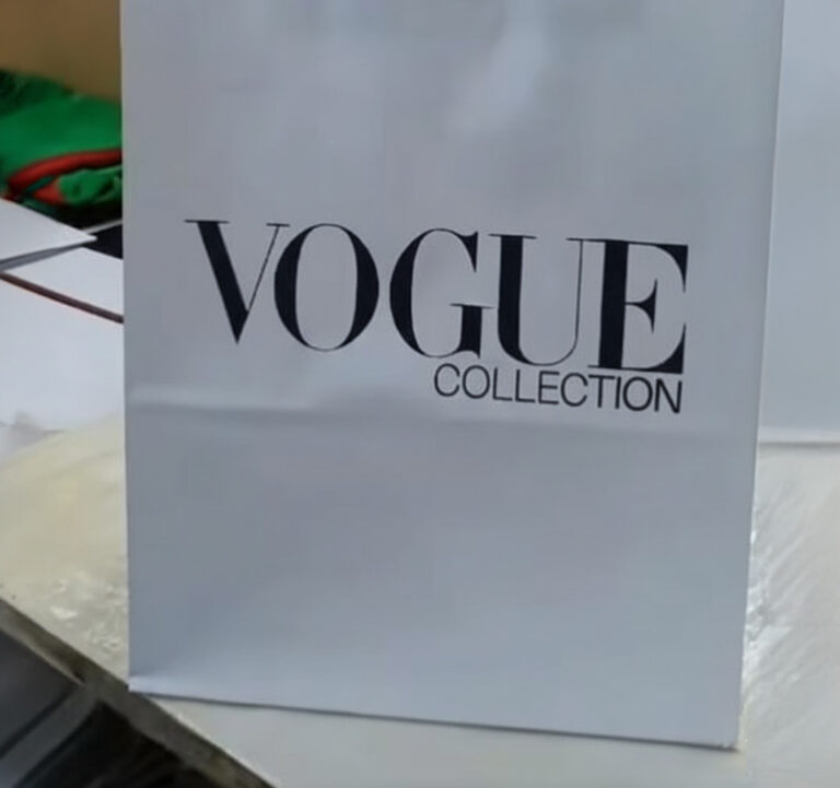 personalizzazione buste carta maniglia ritorta Vogue bustemilano